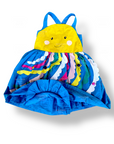 Mini Boden Girls Jellyfish Appliqué Summer Pinafore Dress – Moroccan Blue Pinnie