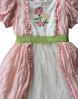 Mini Boden Girls Embroidered Rose Puff Sleeve Tulle Dress