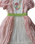 Mini Boden Girls Embroidered Rose Puff Sleeve Tulle Dress