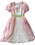 Mini Boden Girls Embroidered Rose Puff Sleeve Tulle Dress