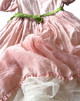 Mini Boden Girls Embroidered Rose Puff Sleeve Tulle Dress