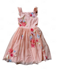 Mini Boden Girls Flutter Flower Appliqué Tulle Dress- Provence Dusty Pink