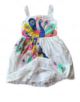 Mini Boden Girls Peacock Appliqué Party Dress