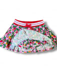 Mini Boden Girls Pleated Jersey Strawberry Patch Skort - Cosmos Pink