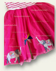 Mini Boden Girls Pink Striped Elephant Parade Tulle Dress