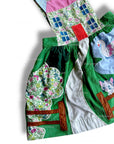 Mini Boden Girls Pond Scene Pinafore Dress - Iguana Green