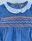 Mini Boden Nostalgic Woven Dress Riviera Blue Bunnies Baby Girl Easter Dress
