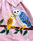 Pre-Loved Mini Boden Woodland Owl Whispers Long Sleeve Dress