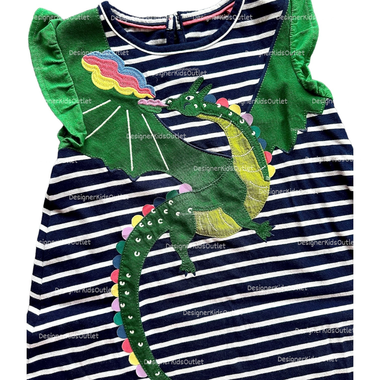 Pre-Loved Mini Boden Dragon Appliqué Tunic Dress – Designer Kids Outlet