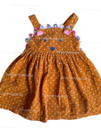 Pre-Loved Mini Boden Novelty Cord Pinnie Butterscotch Brown Hedgehog