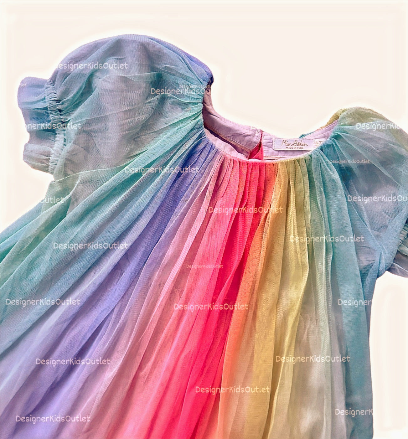 Mini Boden Girls Pastel Rainbow Dream Tulle Dress