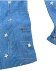 NWOT Mini Boden Twinkle Ribbed Azure with Gilded Stars Top