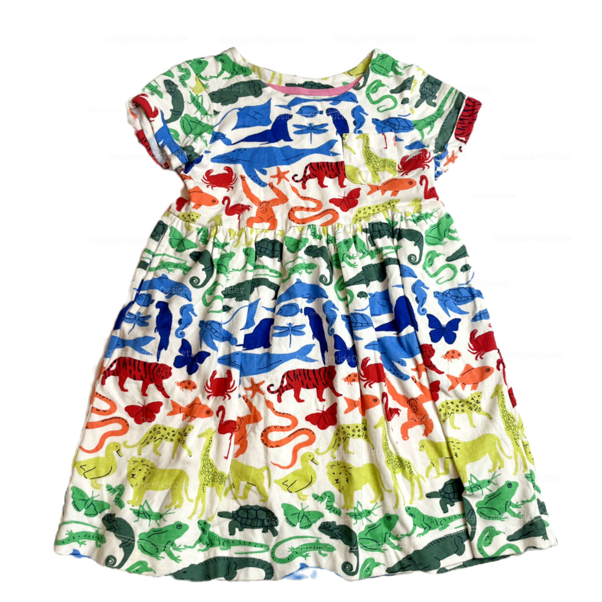 mini boden fun jersey dress Pre-Loved Mini Boden Rainbow Animal Print Fun Jersey Dress – Designer Kids  Outlet