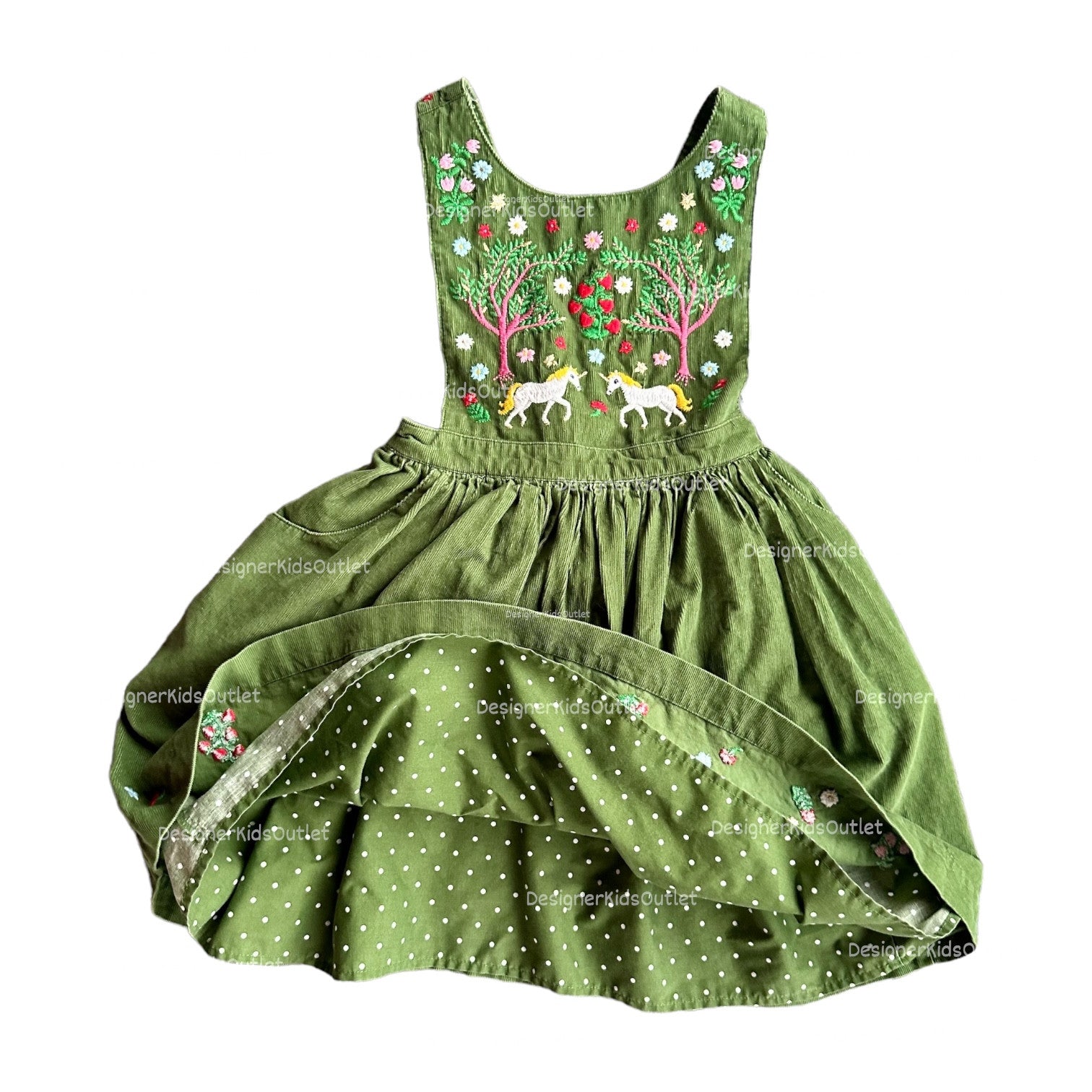 Pre-Loved Mini Boden Corduroy Embroidered Cotton Pinafore Pinnie Dress Designer Kids Outlet Pre-Loved Mini Boden Corduroy Embroidered Cotton Pinafore Pinnie Dress Designer Kids Outlet