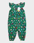 NWT Mini Boden Green Woodland Critters Romper Size 9-12 Months
