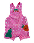 NWT Mini Boden Pink Spot Fruit Apple Pear Orange Romper