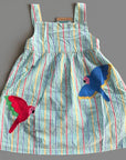 NWT Frugi Alma Summer Dress - Multi Stripe/Parakeet