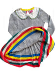 Sample Mini Boden Knitted Sweater Dress Rainbow Super Soft