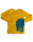 Joules Boys Jack Long Sleeve Applique T-shirt Dino Yellow