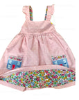 NWT Mini Baby Boden House Window Pockets Pinnie Dress Pinafore