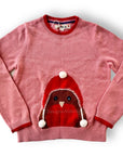 NWOT Mini Boden Novelty Jumper Almond Pink Robin Sweater