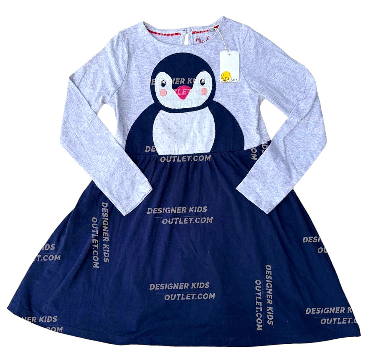 NWT Mini Boden Applique Penguin Princess Long Sleeve Dress – Designer Kids  Outlet