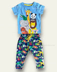 Baby Boden Zoo Animals Appliqué Jersey Play Set Safari Blue Jungle Play Mini