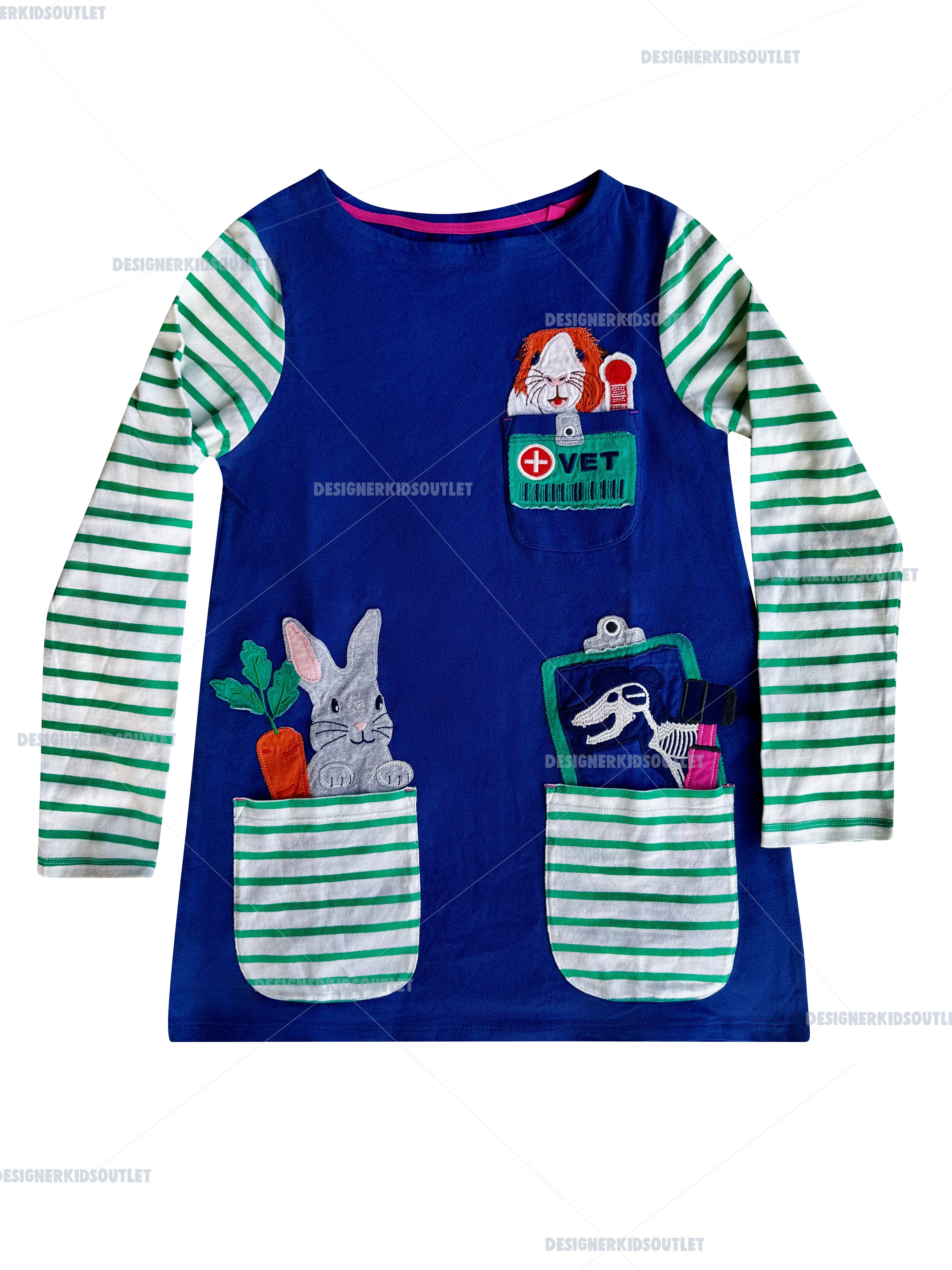 mini boden doctor dress Mini Boden Girls Vet Occupational Tunic Dress Occupational Appliqué