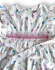 Cath Kidston Girls Mini Ice Creams Ella Shirred Dress