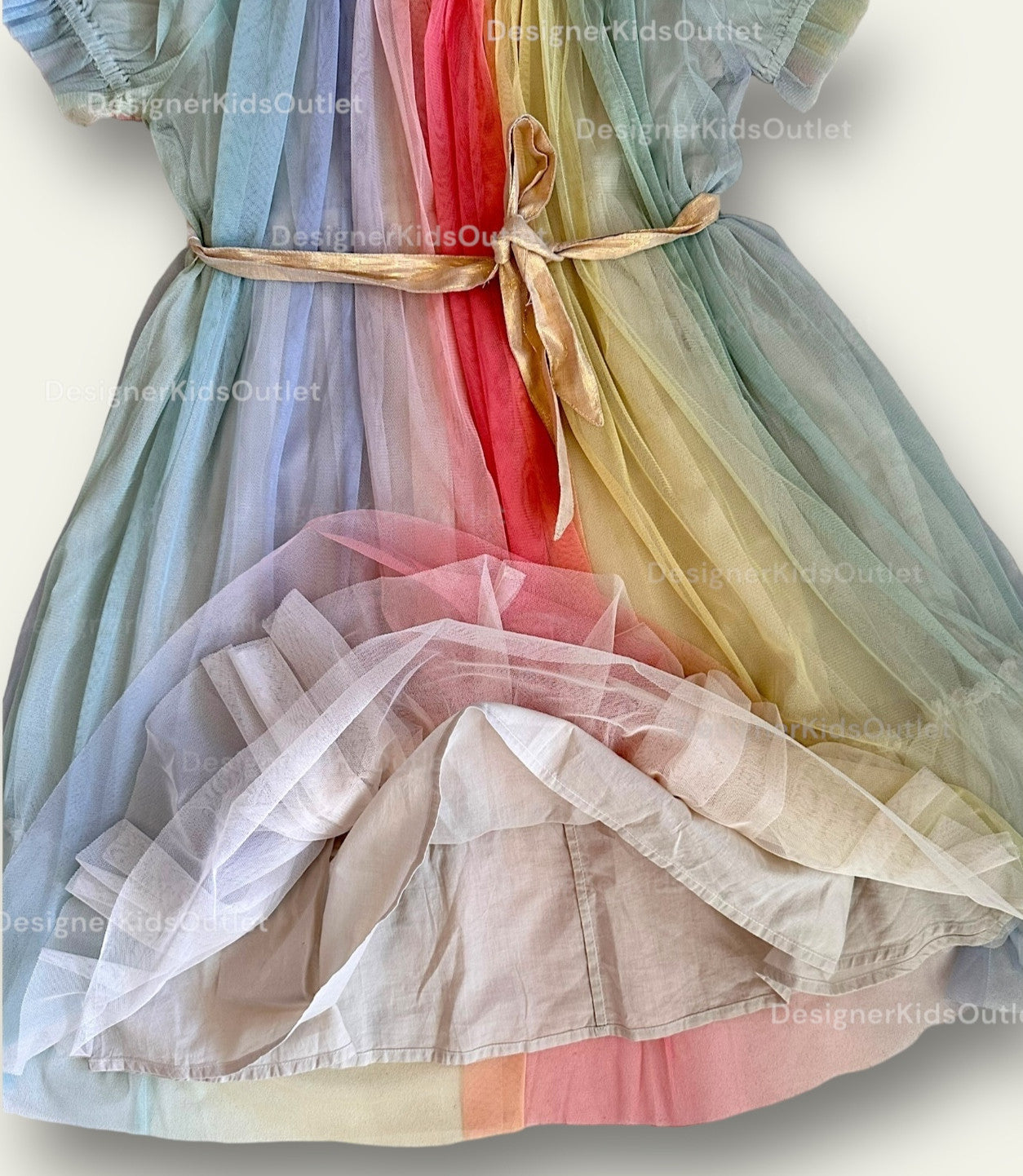 Mini Boden Girls Pastel Rainbow Dream Tulle Dress