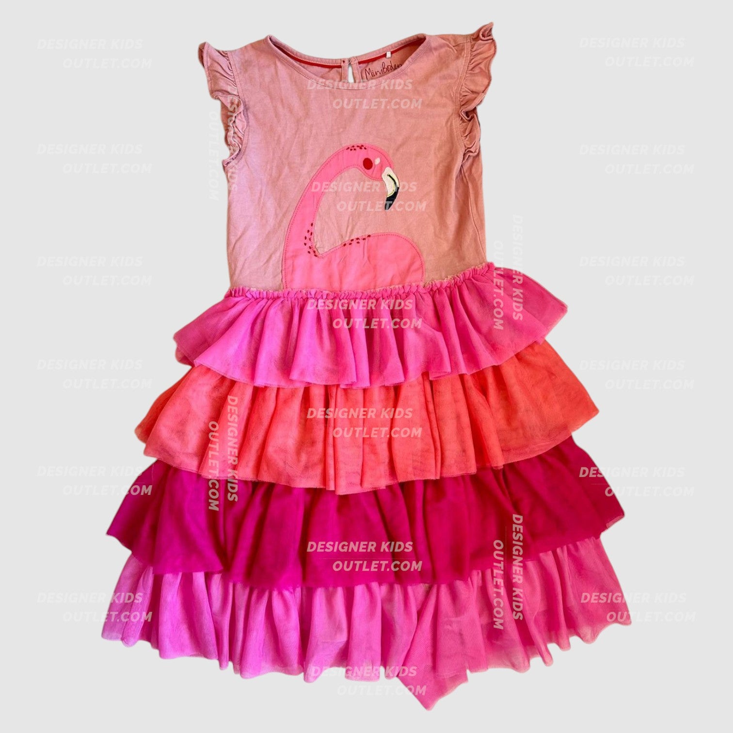 Designer Kids Outlet: Mini Boden Girls Pink Flamingo Dress Tulle, Lined Dress Designer Kids Outlet: Mini Boden Girls Pink Flamingo Dress Tulle, Lined Dress