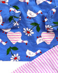 Mini Boden Baby Girls Supersoft Jersey Play Set – Baby Blue Daisy Duck