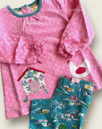 Baby Boden Jersey Farm Chicken Top And Legging Play Set In Pink Farmyard Mini