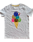 NWOT Mini Boden Ice Cream T-shirt - White Ice Cream