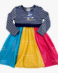 NWT Frugi Rainbow Ruffle Twirl Dress Long Sleeve