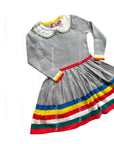 Sample Mini Boden Knitted Sweater Dress Rainbow Super Soft