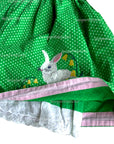 Mini Boden Bunny Rabbit Girls Smocked Green Dress