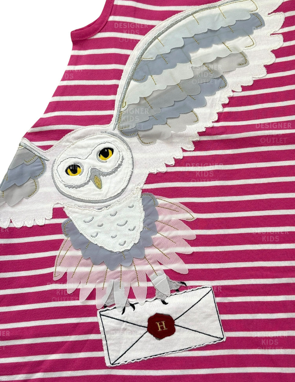knee length dresses for ladies Girls Harry Potter Dress Hedwig Owl | Pink Striped Dress