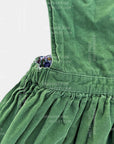 Mini Boden Appliqué Cord Pinafore Dress Olive Green Owls Pinnie