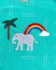 NWOT Frugi Elephant Parade Summer Shirt Teal