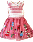 Mini Boden Girls Flower Fairy Garden Tulle Dress - Soft Pink & White