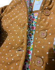 Pre-Loved Mini Boden Hedgehog Cord Jacket Butterscotch Brown Hedgehog