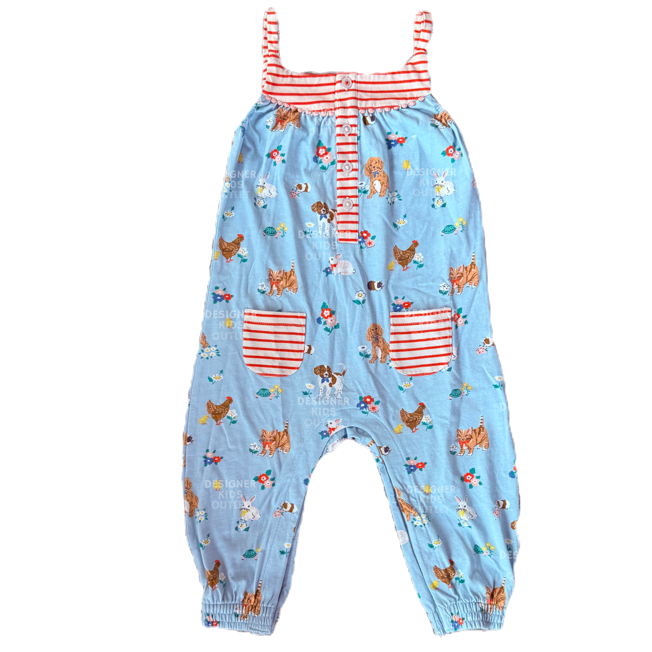 Mini Boden Baby Girls Jersey Hotchpotch Romper – Multi Floral Pets