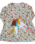 Mini Boden Girls Autumn Berry Unicorn Big Appliqué Jersey Floral Dress