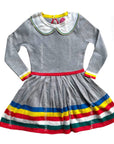 Sample Mini Boden Knitted Sweater Dress Rainbow Super Soft