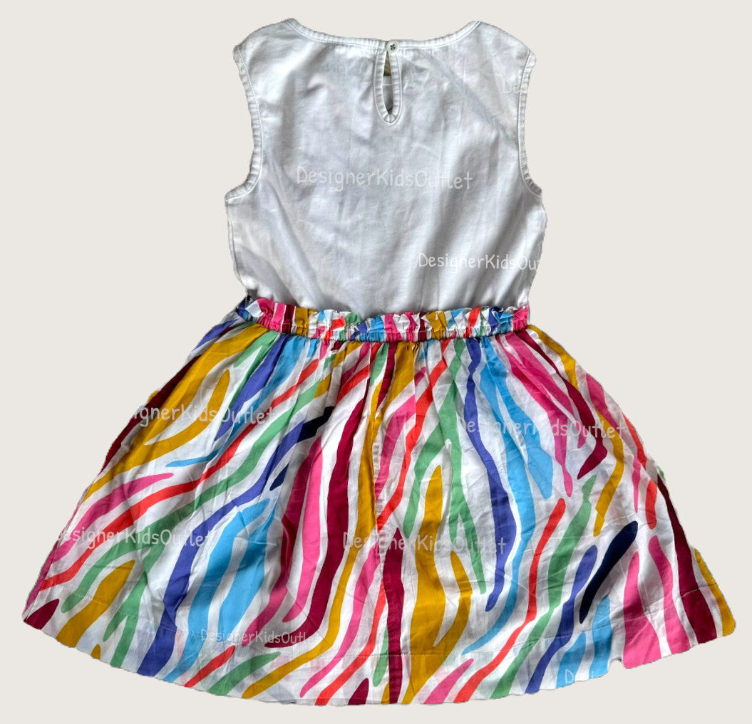 mini boden zebra dress Mini Boden Girls Rainbow Zebra Stripe Appliqué Safari Dress