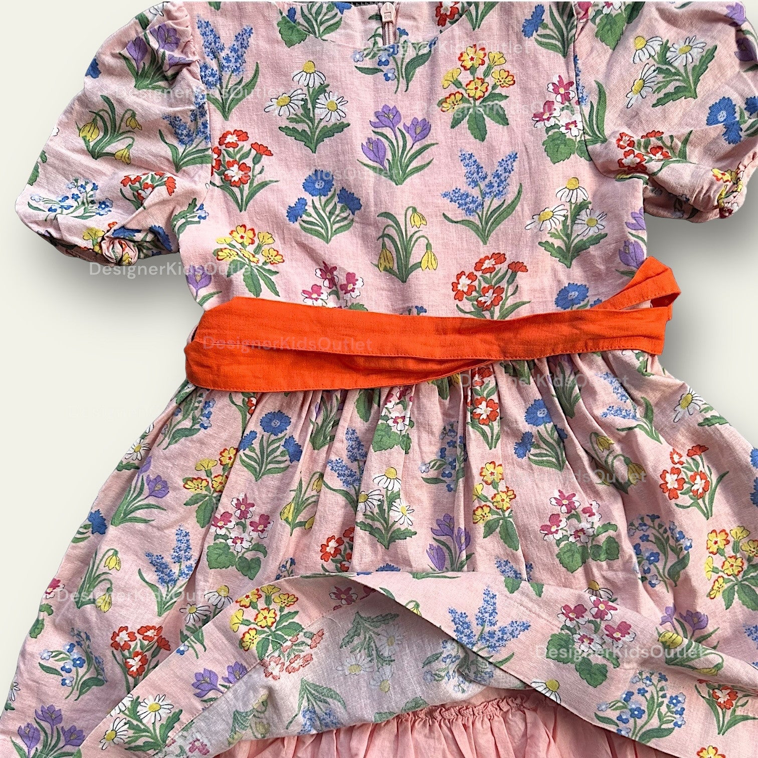 mini boden vintage dress Girls Vintage Dress Pink Flowers | Cotton Linen