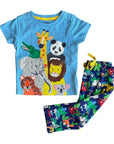 Baby Boden Zoo Animals Appliqué Jersey Play Set Safari Blue Jungle Play Mini