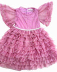 Pre-Loved Mini Boden Twinkle Star Pink Tulle Tiered Fluffy Party Dress