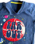 Sample Mini Boden Kids' Glow Slogan T-shirt Robot Blue Space Girls Boden